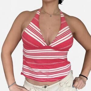Striped halter top